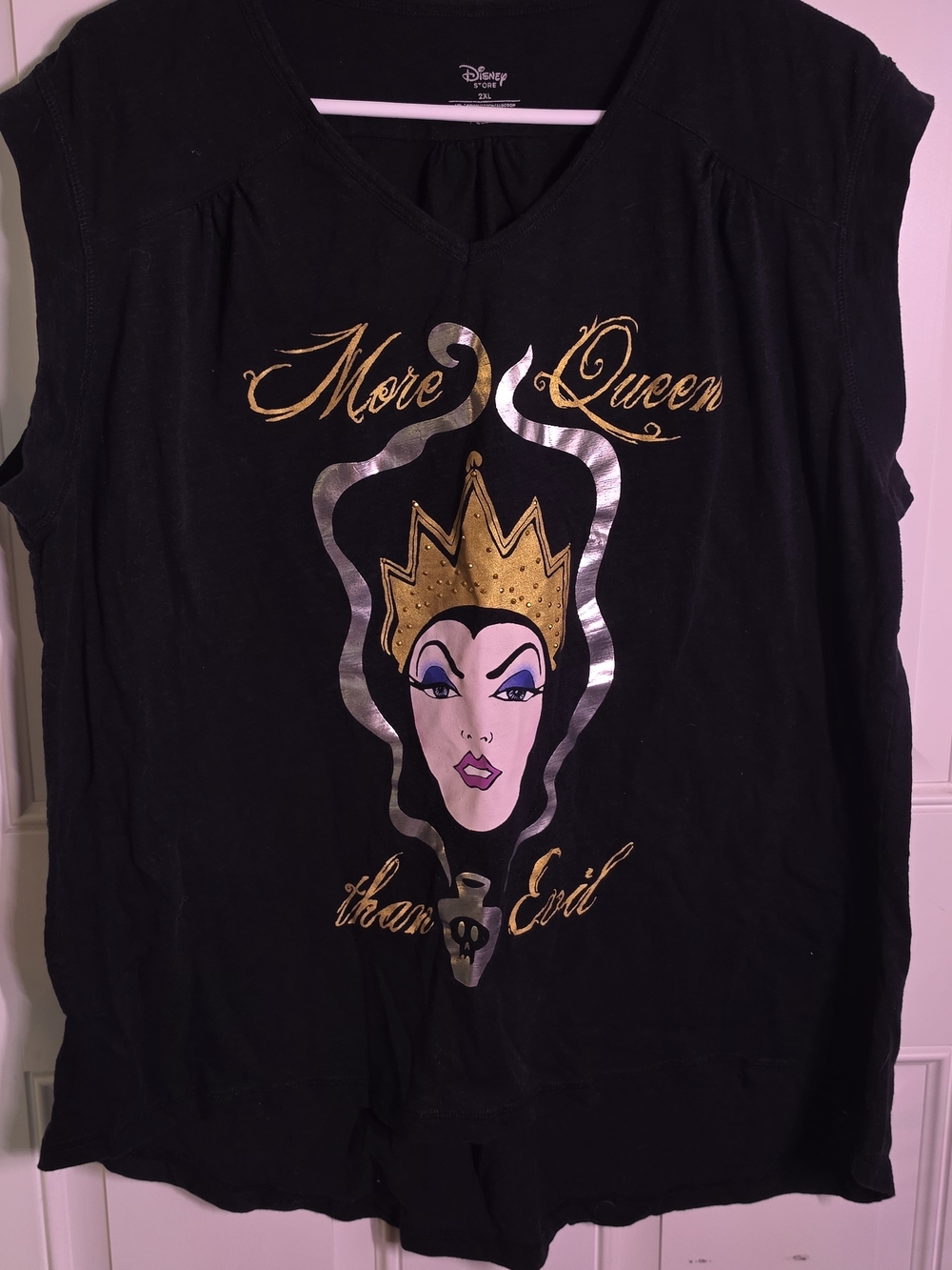 Disney Black Evil Queen Metallic Graphic Tank